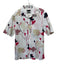 Ted Baker Size 4 White, Red, Multi Cotton Floral Button Down Short Sleeve Shirt White, Red, Multi / 4