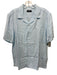 Theory NWT Size L Blue & White Lyocell Floral Button Down Short Sleeve Shirt Blue & White / L