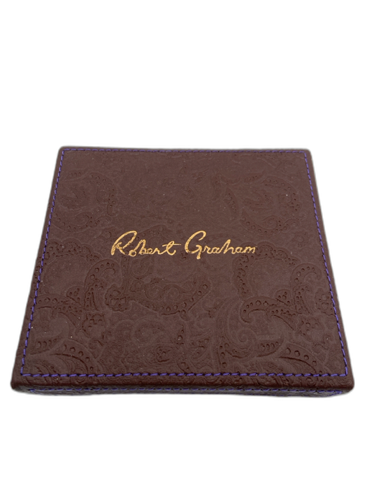 Robert Graham NWT Black Leather Men's Wallet Black