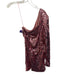 Bardot Size 4 Pink Polyester Fully Sequined One Shoulder Long Sleeve Dress Pink / 4
