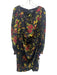 Nicole Miller Size 10 Midnight Blue, Green & Red Polyester Abstract Floral Dress Midnight Blue, Green & Red / 10