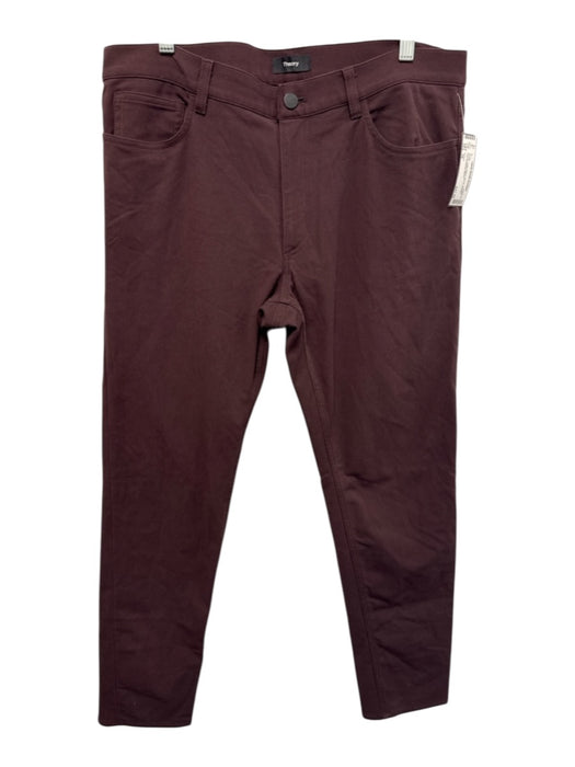 Theory Size 34 Brown Cotton Blend Zip Fly Straight Leg Men's Pants Brown / 34