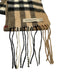 Burberry Beige, Black & Red Cashmere Nova Check Fringe Narrow Long scarf Beige, Black & Red / Small