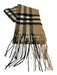 Burberry Beige, Black & Red Cashmere Nova Check Fringe Narrow Long scarf Beige, Black & Red / Small