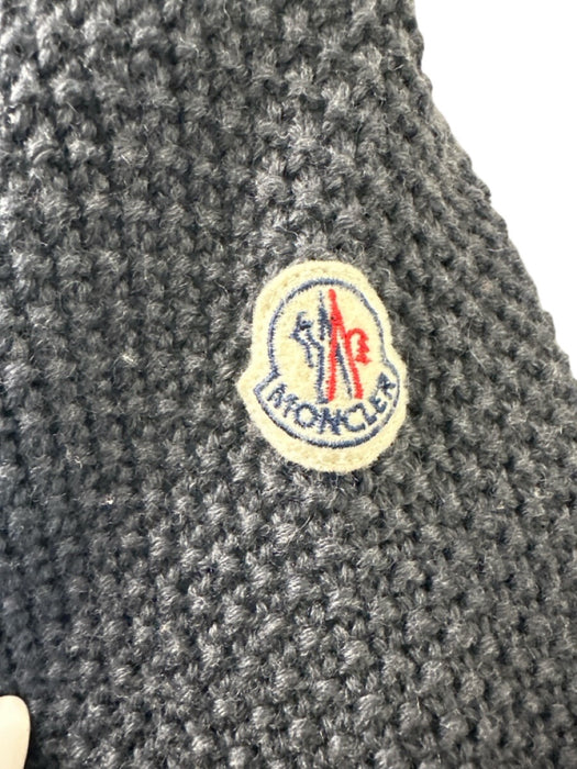 Moncler Size XS Charcoal Gray Polymide Blend Knit Sleeve Quilted Puffer Jacket Charcoal Gray / XS