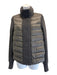Moncler Size XS Charcoal Gray Polymide Blend Knit Sleeve Quilted Puffer Jacket Charcoal Gray / XS