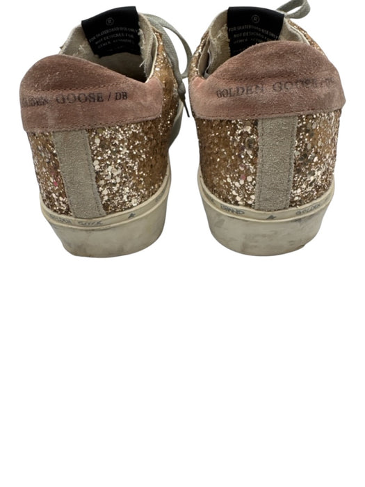 Golden Goose Shoe Size 40 / 9.5 Gold, Gray & White Leather & Suede Star Sneakers Gold, Gray & White / 40 / 9.5
