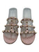 Valentino Garavani Shoe Size 39.5 Rose Pink Leather Straps Rock Studs Sandals Rose Pink / 39.5