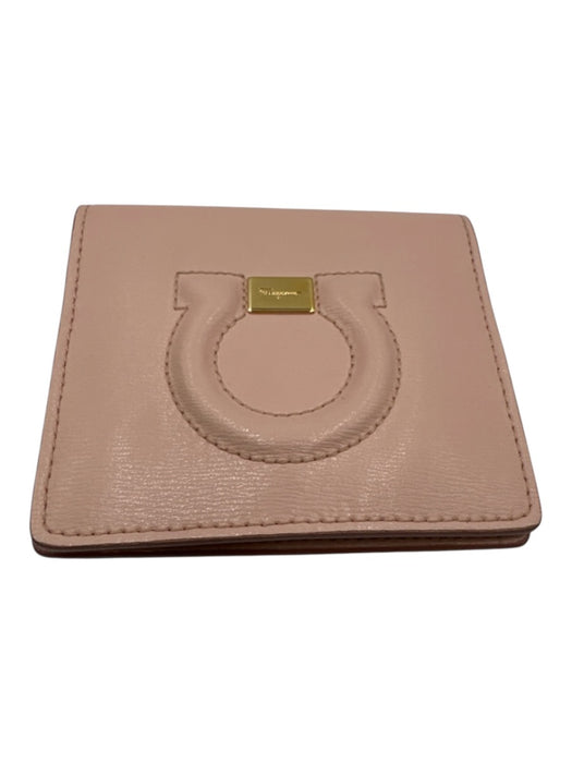 Salvatore Ferragamo Rose Pink & Hot Pink Leather gold tone metal Logo Wallets Rose Pink & Hot Pink