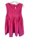 Entro Size L Pink Polyester Blend Sleeveless Pleated Dress Pink / L