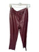 Joie Size 8 Maroon Vegan Leather High Rise Straight Leg Pants Maroon / 8