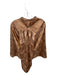 Aura Size L Bronze Polyester Long Sleeve Metallic Top Bronze / L