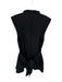 Zara Size L Black Cotton Sleeveless Mock Neck Front Tie Back Zip Dress Black / L