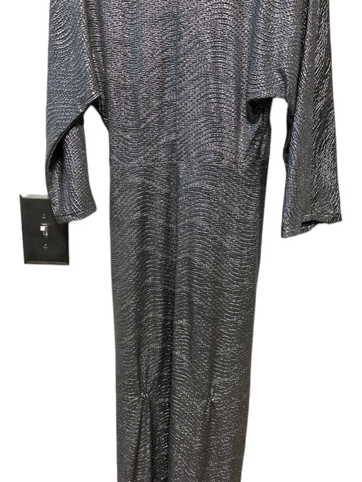 Reformation Size XS Gray & Silver Surplus Fabric Shimmer Maxi Long Sleeve Dress Gray & Silver / XS