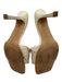 Vince Camuto Shoe Size 7.5 Beige Leather open toe Woven Detail Sandals Beige / 7.5