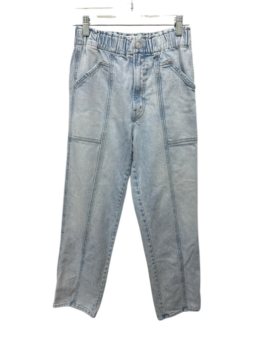 Mother Superior Size 26 Blue Wash Cotton Blend Zip & Button Elastic Waist Jeans Blue Wash / 26