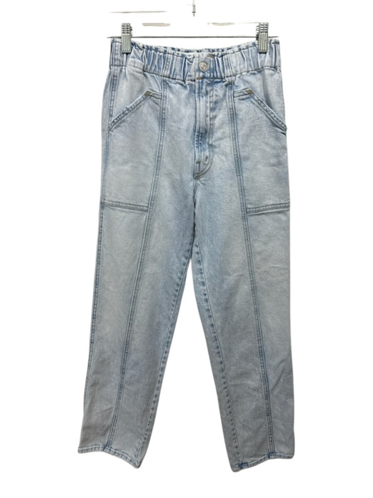 Mother Superior Size 26 Blue Wash Cotton Blend Zip & Button Elastic Waist Jeans Blue Wash / 26