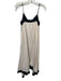 Evereve Size XS Cream & Black Poly Blend V Neck Adjustable Strap Pockets Dress Cream & Black / XS
