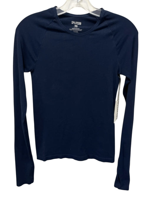 Splits 59 Size XS Navy Nylon Blend Long Sleeve Athletic Top Navy / XS