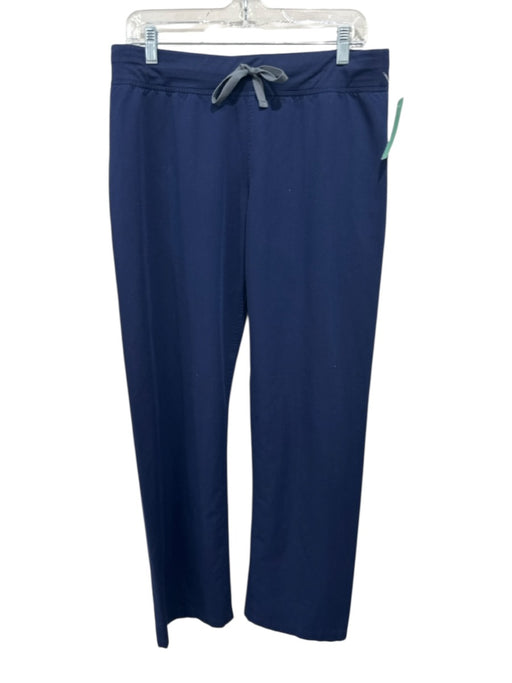 Figs Size M Navy Poly Blend Drawstring Waist Pockets Scrubs Pants Navy / M