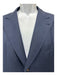 Brunello Cucinelli Like New Blue Wool Solid Peak Lapel Patch Pocket Men's Blazer 48