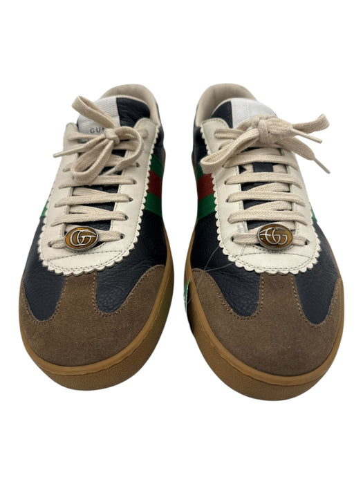 Gucci Shoe Size 7 Black Leather Solid Sneaker Men's Shoes Black / 7