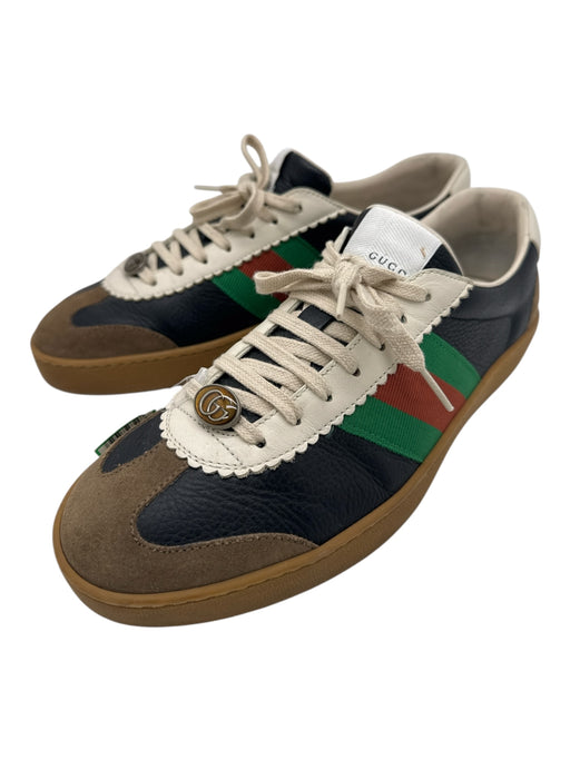 Gucci Shoe Size 7 Black Leather Solid Sneaker Men's Shoes Black / 7