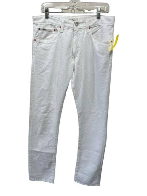 Polo Size 31 White Cotton Solid Jean Men's Pants White / 31