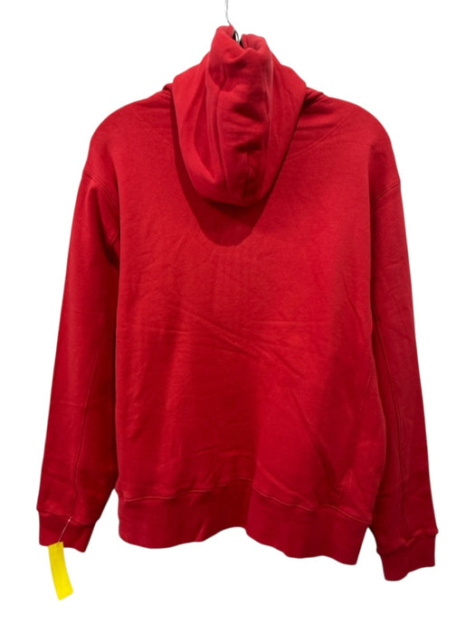 AYR Size M Red Cotton Solid Hoodie Zip Up Men's Jacket Red / M