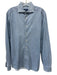 Eton Size M Light blue Cotton Solid Button Up Men's Long Sleeve Shirt Light blue / M