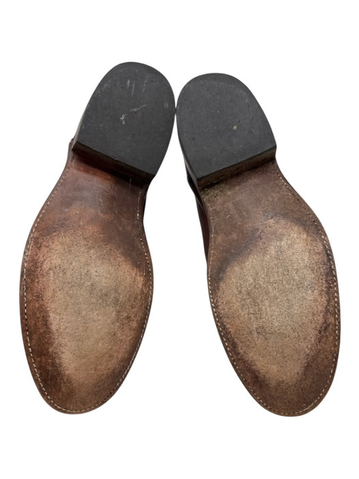 Lucchese Shoe Size 9 Brown Leather Solid Western Men's Shoes Brown / 9