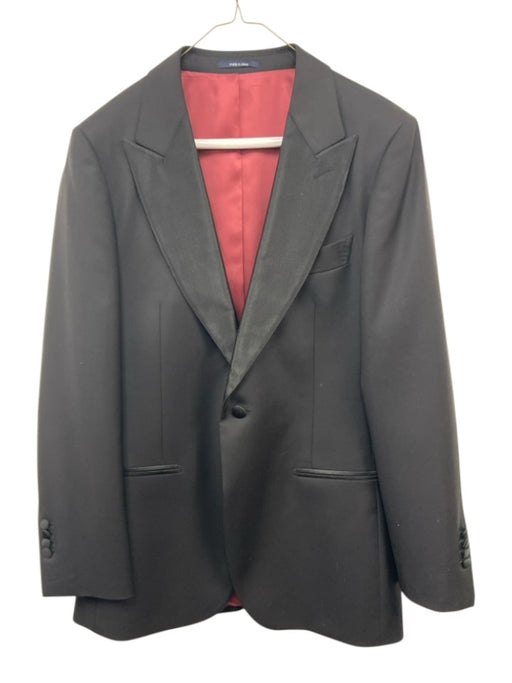 Suitsupply Black Wool Blend Solid Tuxedo Men's Suit Black / 48