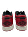 Jordan Shoe Size 8.5 Black & Red Leather Two Tone Sneaker Men's Shoes Black & Red / 8.5