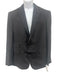 Ralph Lauren Purple Black Linen Blend Solid Side Tabs 2 Button Men's Suit Black / 40R