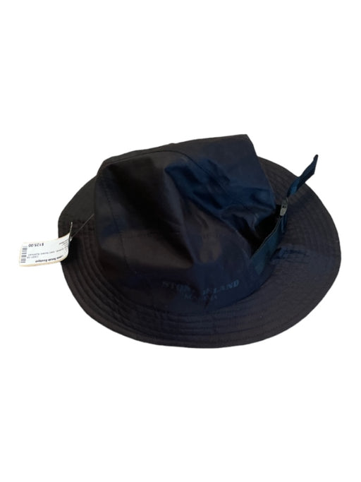 Stone Island Black Synthetic Solid Bucket Men's Hat