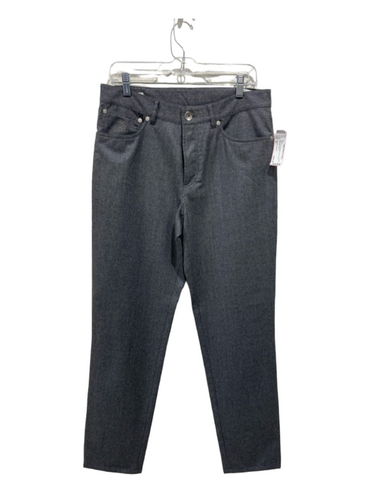 Brunello Cucinelli Size 48 Gray Wool Blend Solid Dress Men's Pants 48