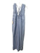 Free People Size Medium Blue Cotton Tank V Front & Back Maxi Textured Dress Blue / Medium