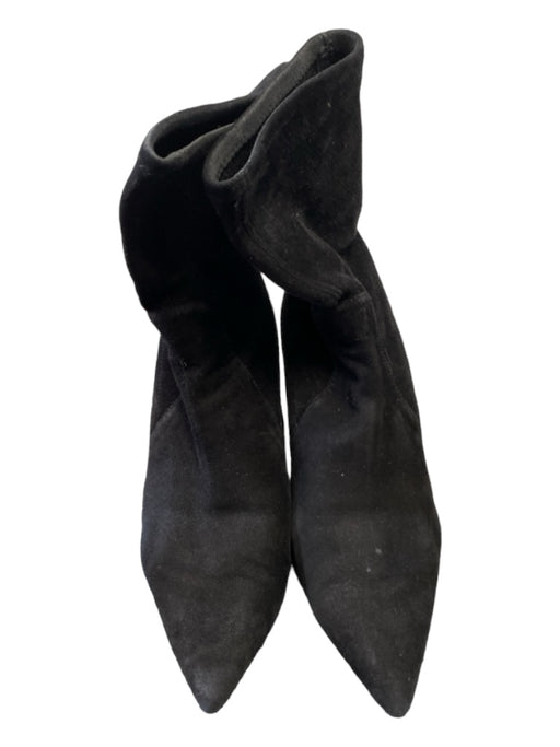 Stuart Weitzman Shoe Size 7.5 Black Suede Pointed Toe Above the Ankle Shoes Black / 7.5