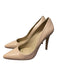 Saks Fifth Ave Shoe Size 7.5 Tan Leather Pump Pointed Toe High Heel Pumps Tan / 7.5