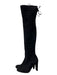 Stuart Weitzman Shoe Size 7.5 Black Suede Over the Knee Heel Round Toe Boots Black / 7.5