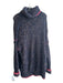 Free People Size XS Navy Blue, Pink & Brown Wool Blend Chunky Knit Sweater Navy Blue, Pink & Brown / XS