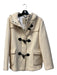 Burberry Cream Wool Pockets Toggle Clasp Pockets hood Coat Cream / 12