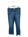 Paige Size 28 Med Dark Wash Cotton Blend Mid Rise Flare Cropped Jeans Med Dark Wash / 28