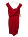 Lauren Ralph Lauren Size 4 Red Polyester Sleeveless Solid Criss Cross Dress Red / 4
