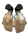 Jimmy Choo Shoe Size 38.5 Black & White Suede Pearl Double Strap Open Toe Pumps Black & White / 38.5