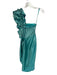 Selfie Leslie Size M Teal Polyester Scrunch Detail Slit Cutout Maxi Gown Teal / M