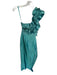 Selfie Leslie Size M Teal Polyester Scrunch Detail Slit Cutout Maxi Gown Teal / M