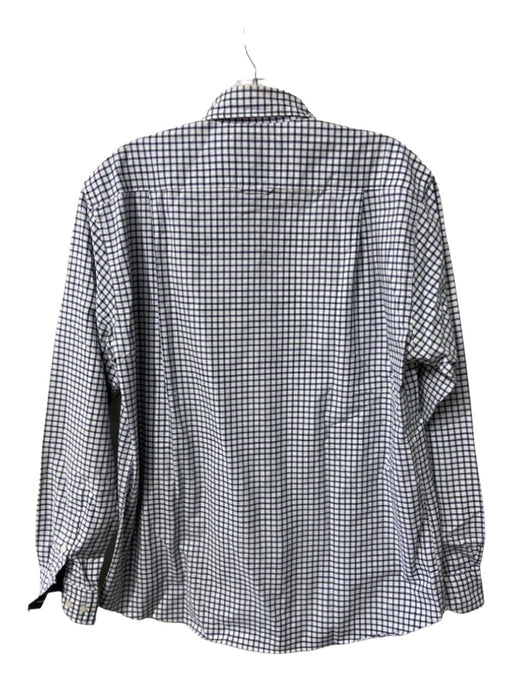 Barneys New York Size M White & Multi Cotton Plaid Button Up Long Sleeve Shirt M