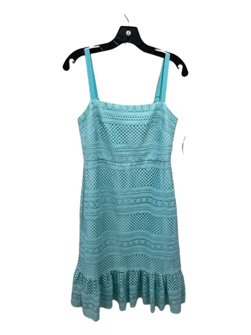 J. Crew Size 6 Blue Polyester Crochet Overlay Sleeveless Adjustable Strap Dress Blue / 6