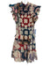Sea New York Size Medium Blue, Pink, Red Cotton Shirred Quilted & Floral Dress Blue, Pink, Red / Medium